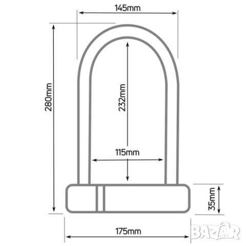 Zefal K-Traz U13 U-образен Катинар От Закалена Стомана С Висока Устойчивсот Срещу Кражба, снимка 3 - Аксесоари за велосипеди - 43563427