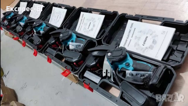 Акумулаторна резачка за клони и дърва 24V, 5Ah мини трион, литиевойонни батерии, снимка 2 - Градинска техника - 37018102