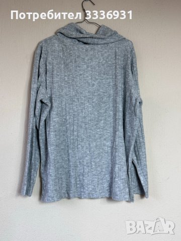 Сив пуловер Tom Tailor, снимка 4 - Блузи с дълъг ръкав и пуловери - 43866673