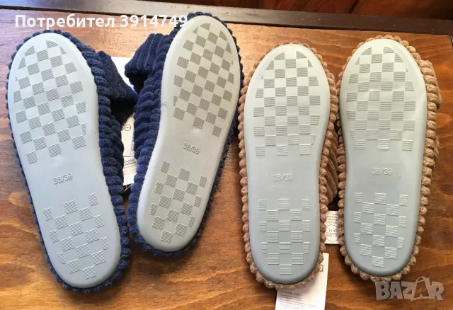 Чехли от полар / кадифе, меки и удобни, 38 / 39 *НОВИ*, снимка 2 - Пантофи - 47661941