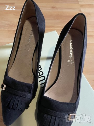 Обувки на ток естествен велур, снимка 3 - Дамски елегантни обувки - 39852965