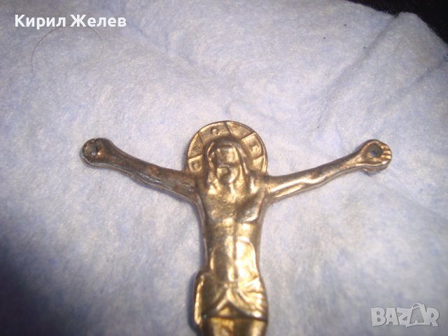 СТАРО СРЕБРИСТО МЕТАЛНО РАЗПЯТИЕ за КРЪСТ 19473, снимка 8 - Други ценни предмети - 37395569
