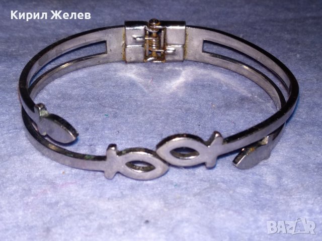 КРАСИВА СРЕБРИСТА ВИНТИДЖ АРТ ГРИВНА от БЛАГОРОДНА НЕРЪЖДАЕМА СТОМАНА 38049, снимка 3 - Гривни - 40811909