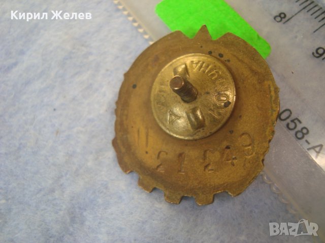 ГТО Стара ЕМАЙЛИРАНА БРОНЗОВА СОЦ НРБ ЗНАЧКА на ВИНТ ДИП КОМУНА СЕРИЕН НОМЕР 21249 РЯДКА 32605, снимка 11 - Колекции - 38465423