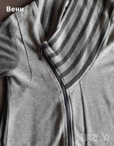 Асиметрична жилетка с цип, снимка 4 - Пуловери - 40575780