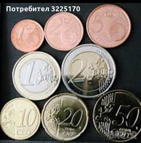 Изкупувам евро центове от всички номинали, снимка 1 - Нумизматика и бонистика - 34940243