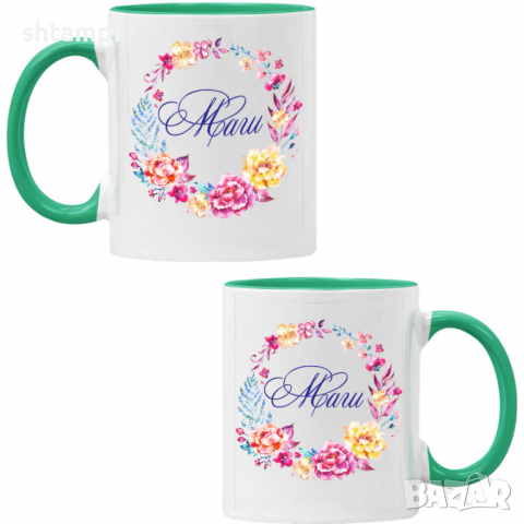 Чаша Маги венец Имен ден Подарък,Изненада,Празник,Цветница, снимка 3 - Чаши - 36433278