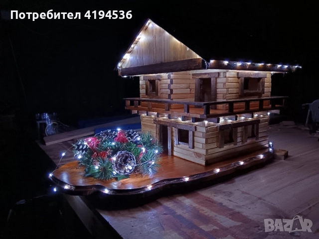Дървена къщичка , снимка 5 - Декорация за дома - 52817624
