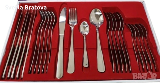 Прибори за хранене 24ч. Bohmann, кутия, неръждаема стомана, снимка 2 - Прибори за хранене, готвене и сервиране - 47885003