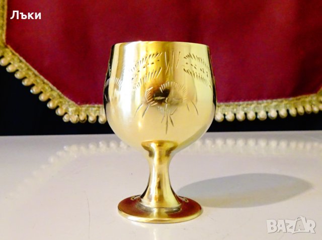 Английска бронзова чаша,шот 55 мл. , снимка 4 - Антикварни и старинни предмети - 33517343