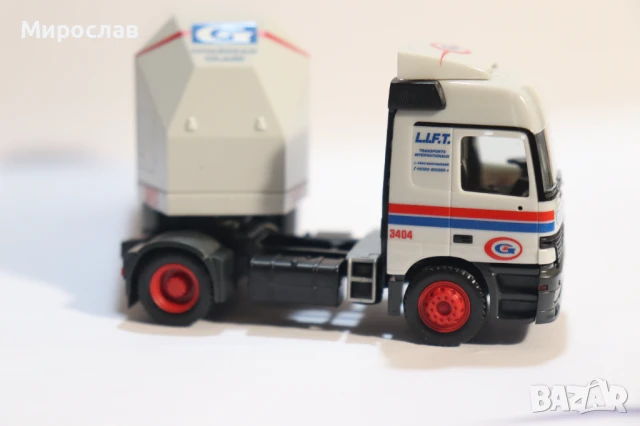 HERPA H0 1/87 MERCEDES ACTROS  КАМИОН МОДЕЛ ТРАНСПОРТ НА СТЪКЛО, снимка 4 - Колекции - 50919801
