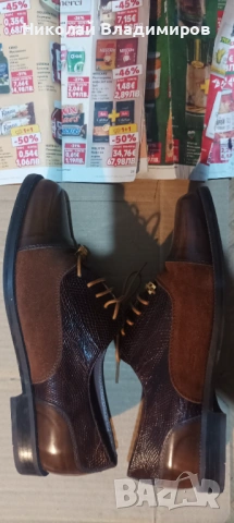 Обувки Russell Bromley London естествена кожа номер 39 и половина мъжки а може и за дама