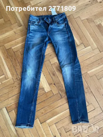 Дънки G-Star RAW Висока талия - Дамски - Като нови, снимка 3 - Дънки - 48480518