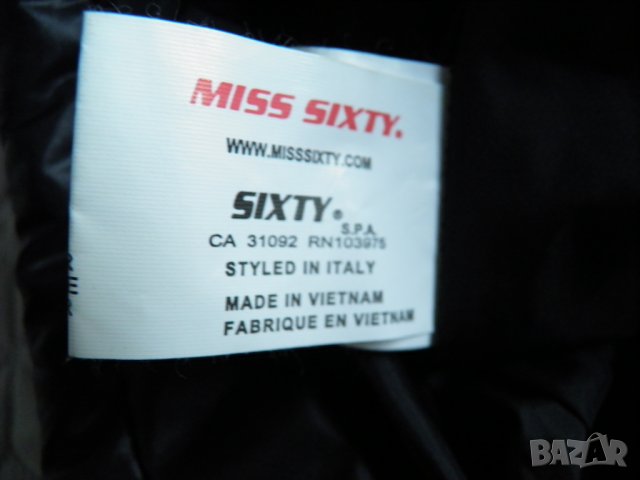Miss Sixty оригинално дамско черно дълго яке М , снимка 12 - Якета - 27571132