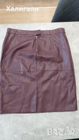 Пола от еко кожа размер Л Вила Vila, снимка 3 - Поли - 49149334