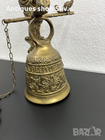 Стара бронзова камбана / звънец за порта. №4804, снимка 4 - Колекции - 43116598