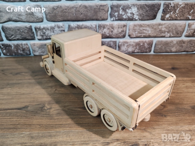Дървен модел на фермерски камион – Craft Camp, снимка 14 - Коли, камиони, мотори, писти - 52735528
