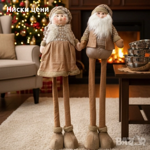 Декоративни Коледни кукли „Баба Коледа“ и „Дядо Коледа“ – уют, топлина и празнично настроение с един, снимка 2 - Декорация за дома - 52454006