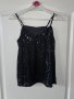 Черен нов еластичен парти коктелен коктейлен официален топ пайети . Размер S, снимка 11