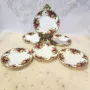 Комплект от шест чинии Royal Albert "Old Country Roses", снимка 2