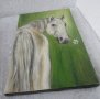 Кон с маргаритка, Art by MiMa, картина, oil on canvas painting, снимка 4