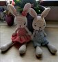 Ръчно плетени зайчета, снимка 1 - Плюшени играчки - 41715302