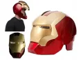 Маска Електронен шлем Marvel Legends Iron Man светещи очи Железния човек златно с червено, снимка 2