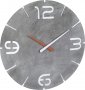 Стенен часовник TFA Dostmann Contour, радиоуправляем часовник, лесен за четене, вид на бетон, снимка 1