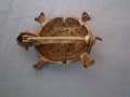  Антикварна брошка костенурка сребърна проба 800 И филигран , снимка 15
