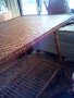 Трапезна маса плетена   на две нива и два плетени трапезни стола тип фотьойли