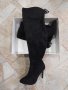 Дамски ботуши черен  велур 65 см , снимка 2