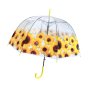 2180 Дамски чадър за дъжд прозрачен с принт на цветя 80см диаметър, снимка 1 - Други - 43177686