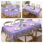Декоративна покривка за маса с лилаво цвете с Великденска тематика, 3размера