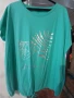 НОВА 3xl ПРЕКРАСНА БЛУЗКА С ЩАМПА С ТЮРКОАЗЕН ЦВЯТ, снимка 3