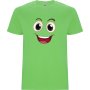 Нова детска тениска Smiling Face (Усмихнато лице) в зелен цвят