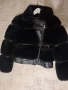 Черно луксозно пухено яке, снимка 5