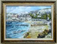 Продавам маслена картина " Плажът Балчик " , снимка 3