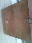 Стара дървена пирографирана българска кутия за механичен настоленчасовник будилник, снимка 3