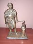 Стара масивна бронзова фигура на ковач, снимка 1 - Колекции - 43420705