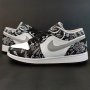 Nike Air Jordan 1 Low Bandana Grafitti Black White Grey Обувки Маратонки Кецове Номер 39 Размер Нови
