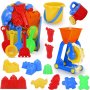 Нов комплект 19 плажни детски играчки за строене на пясъчен замък 3г+