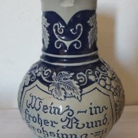 Красива керамична кана за вино с маркировка, снимка 7 - Антикварни и старинни предмети - 32909531