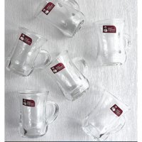 Комплект от 6 броя стъклени чаши, сервиз за кафе или чай, 150ml  , снимка 3 - Сервизи - 44124731