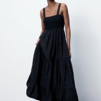 Дамска черна рокля, снимка 1 - Рокли - 33216357