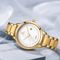 Дамски часовник NAVIFORCE Clarity Gold/White 5008 GW. , снимка 3 - Дамски - 34743466