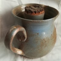 антика Франция Vin de pays точена кана ваза тапа корк, снимка 4 - Антикварни и старинни предмети - 27405123