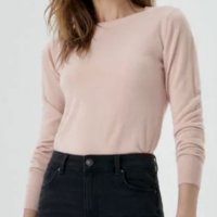 Дамска блуза цвят пудра, снимка 1 - Блузи с дълъг ръкав и пуловери - 27611046