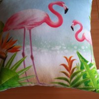 Декоративна възглавница с фламинго , снимка 1 - Други - 39409582