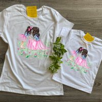Комплект еднакви тениски за майка и дъщеря, комплект МАМА И АЗ, снимка 1 - Детски тениски и потници - 36898736