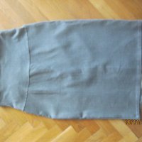 Пепитена разтеглива пола-тип молив (за офис) и блуза естествена коприна, снимка 2 - Поли - 27466473